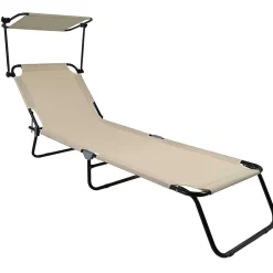 Wohnen Gartenliege mit Sonnendach klappbar - Liceandro