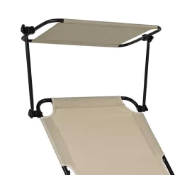 Wohnen Gartenliege mit Sonnendach klappbar - Liceandro