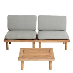 Wohnen Gartenmöbel Kombi aus Akazie - Lacruna (dreiteilig)