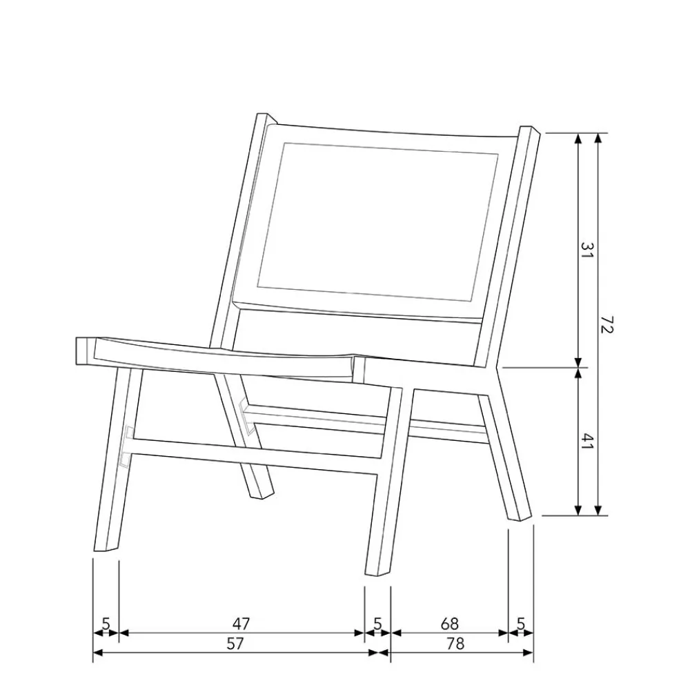 Wohnen Gartensessel ohne Armlehnen in Schwarz - Saragoza