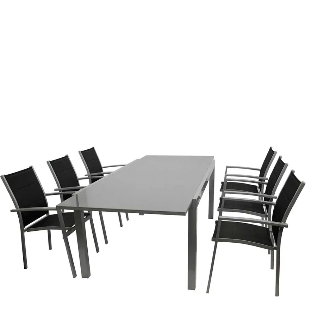 Wohnen Gartensitzgruppe mit sechs Sitzplätzen - Capo (siebenteilig)