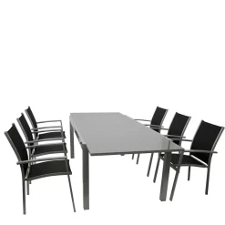 Wohnen Gartensitzgruppe mit sechs Sitzplätzen - Capo (siebenteilig)