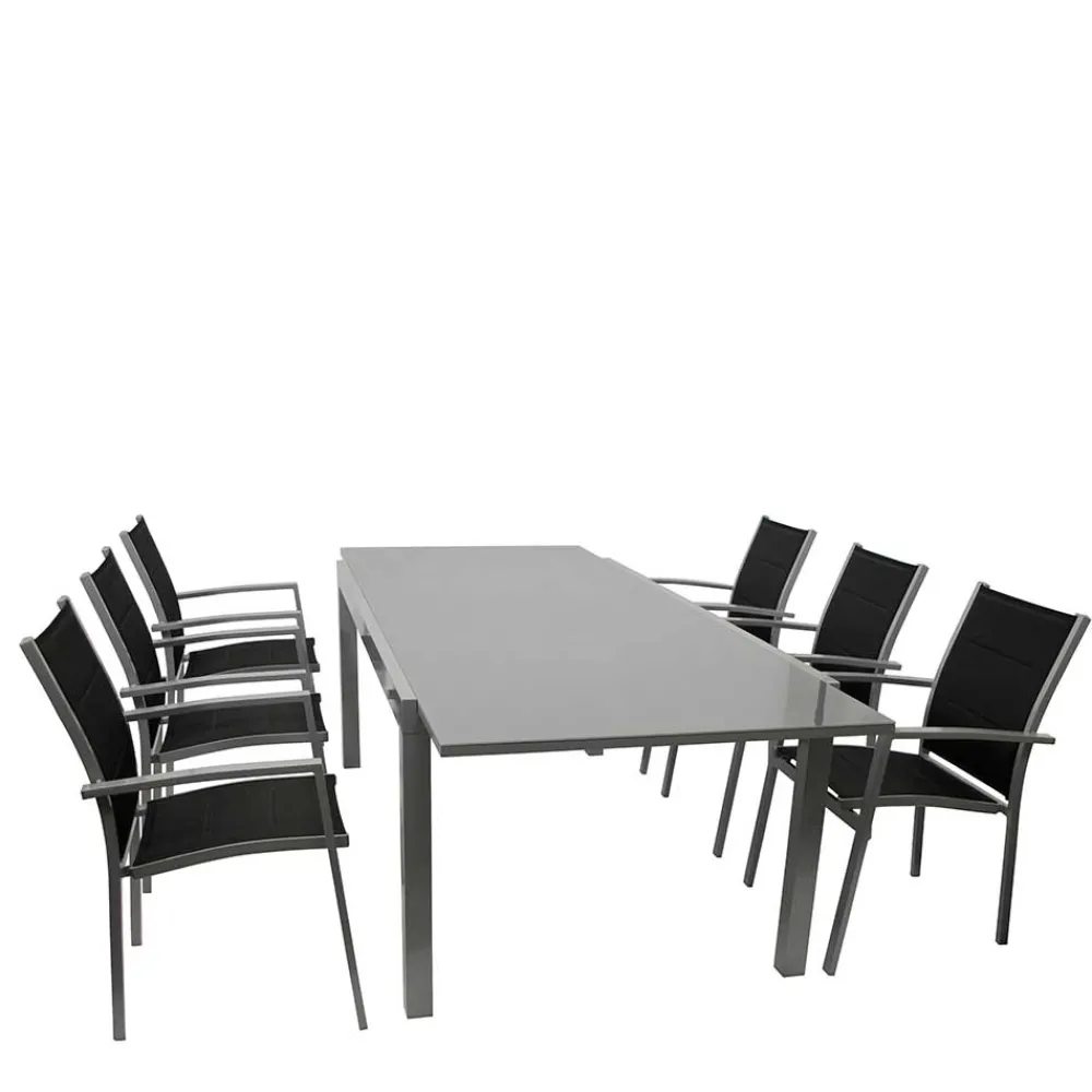 Wohnen Gartensitzgruppe mit sechs Sitzplätzen - Capo (siebenteilig)