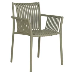 Wohnen Gartenstühle aus Polypropylen in Graugrün - Ahin (4er Set)