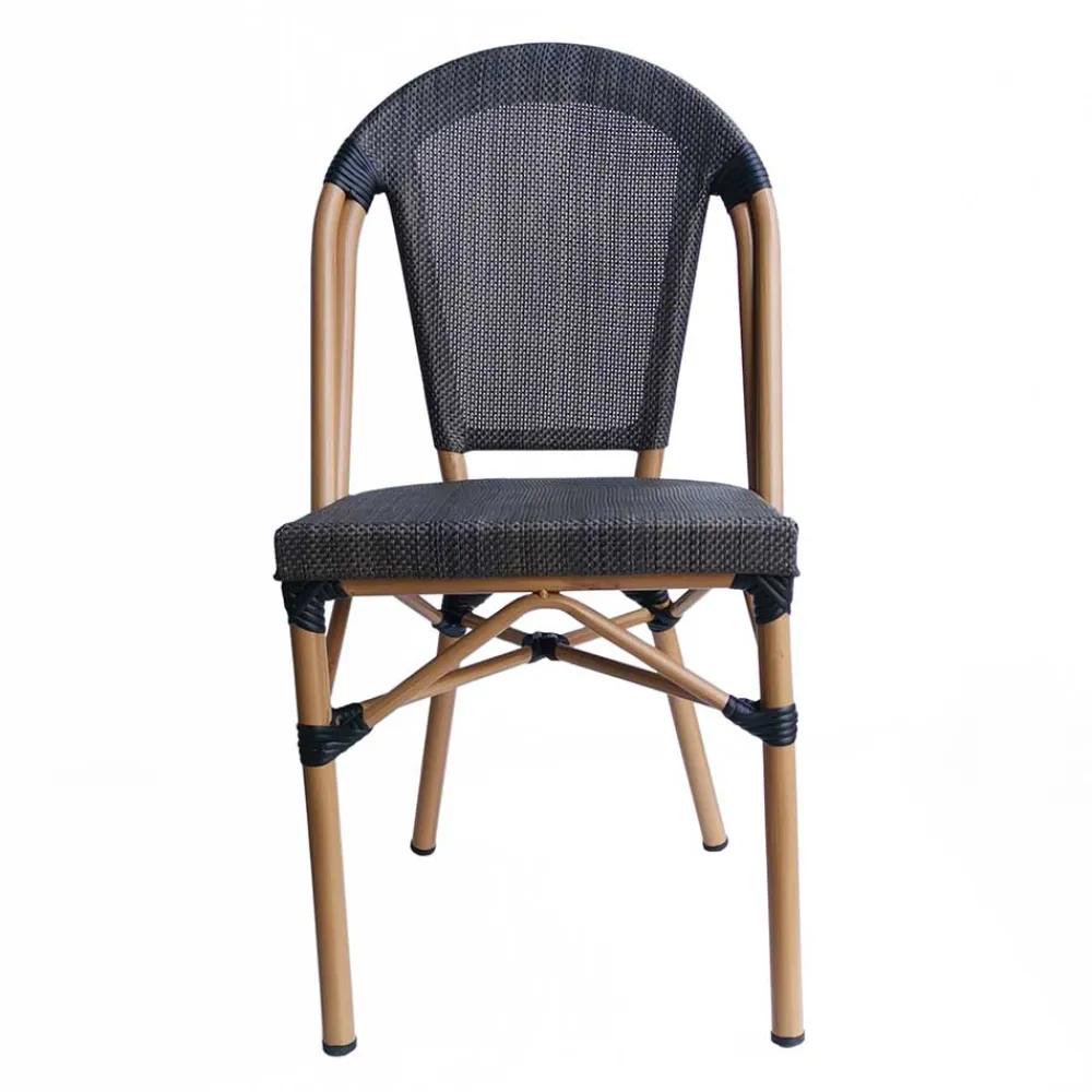 Wohnen Gartenstühle aus Webstoff Schwarzbraun - Phantom (2er Set)