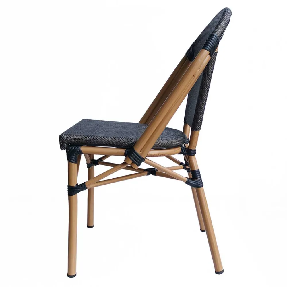 Wohnen Gartenstühle aus Webstoff Schwarzbraun - Phantom (2er Set)