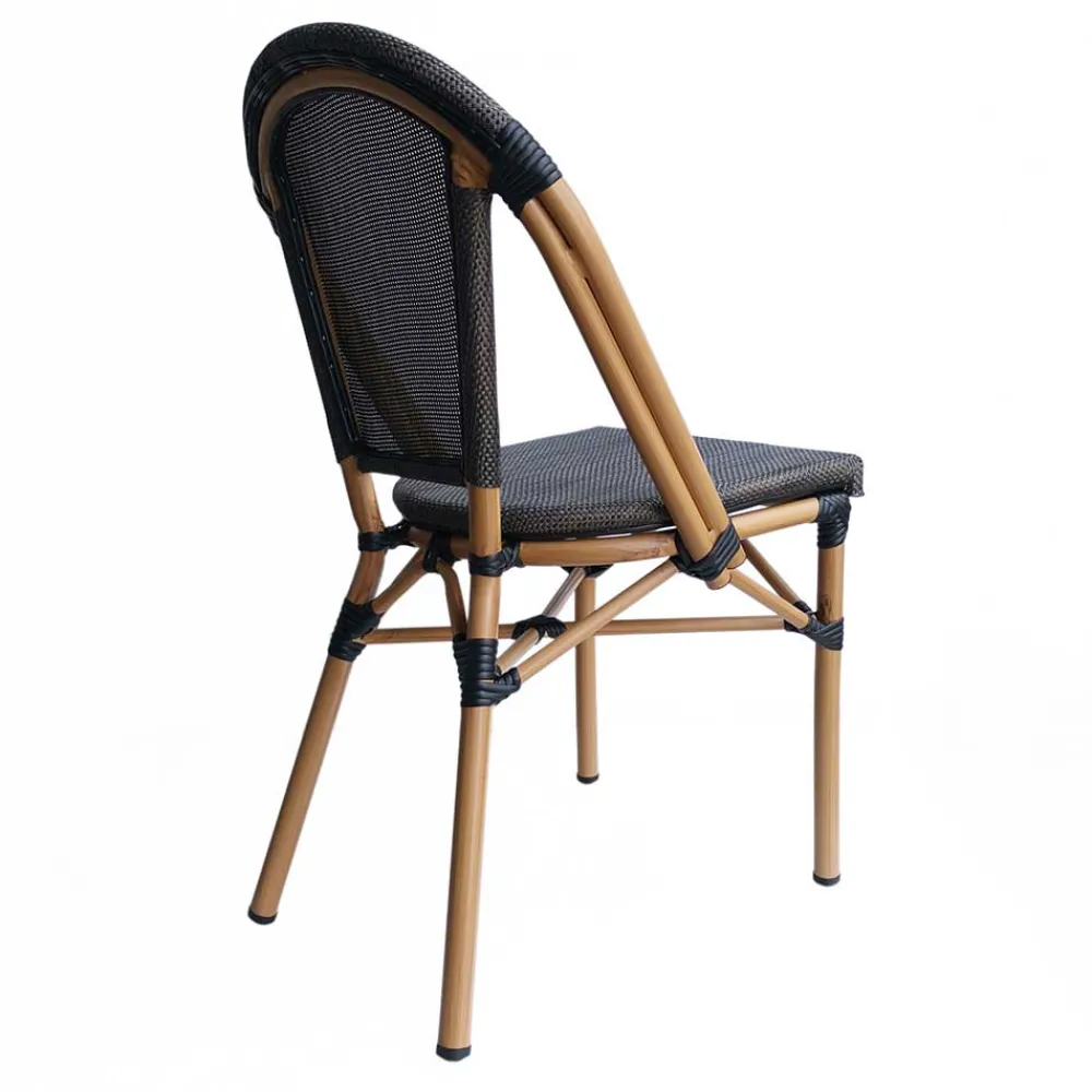 Wohnen Gartenstühle aus Webstoff Schwarzbraun - Phantom (2er Set)