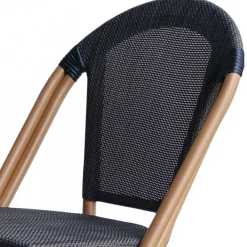 Wohnen Gartenstühle aus Webstoff Schwarzbraun - Phantom (2er Set)