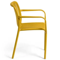 Wohnen Gartenstühle in Gelb mit Armlehnen - Laspezia (4er Set)