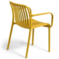 Wohnen Gartenstühle in Gelb mit Armlehnen - Laspezia (4er Set)