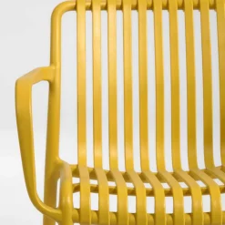 Wohnen Gartenstühle in Gelb mit Armlehnen - Laspezia (4er Set)