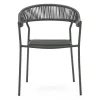 Wohnen Rattanmöbel*Gartenstuhl aus Geflecht und Stahl - Lavinaia (4er Set)