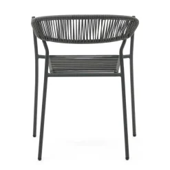 Wohnen Rattanmöbel*Gartenstuhl aus Geflecht und Stahl - Lavinaia (4er Set)