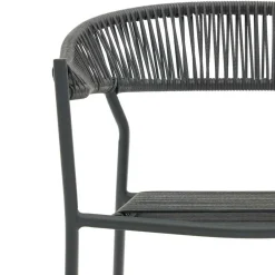 Wohnen Rattanmöbel*Gartenstuhl aus Geflecht und Stahl - Lavinaia (4er Set)