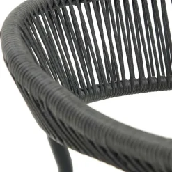 Wohnen Rattanmöbel*Gartenstuhl aus Geflecht und Stahl - Lavinaia (4er Set)