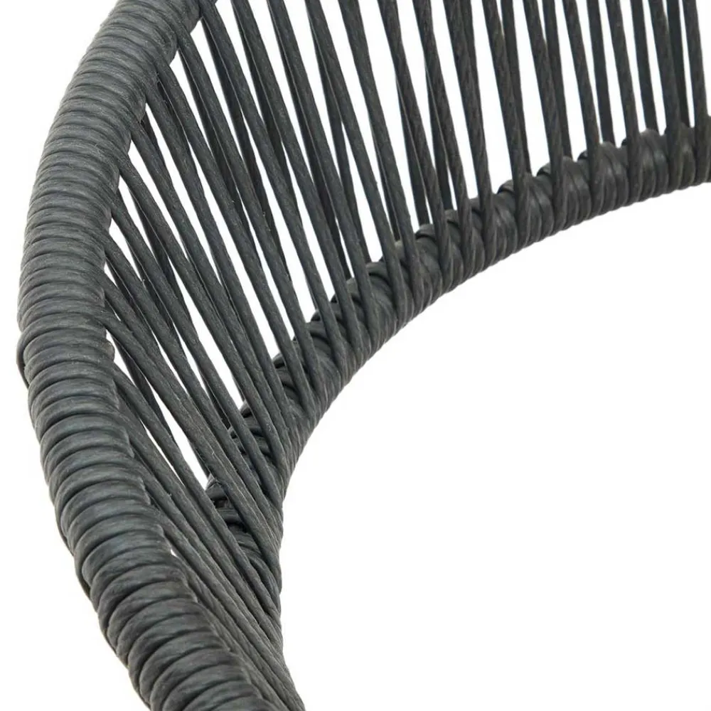 Wohnen Rattanmöbel*Gartenstuhl aus Geflecht und Stahl - Lavinaia (4er Set)