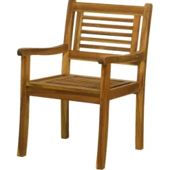 Wohnen Gartenstuhl mit Armlehnen aus Akazie - Lecco