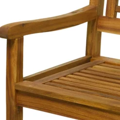 Wohnen Gartenstuhl mit Armlehnen aus Akazie - Lecco