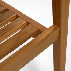 Wohnen Korbmöbel|Gartenstühle*Gartenstuhl mit Armlehnen aus Holz - Tefano (2er Set)