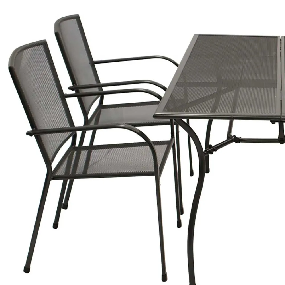 Wohnen Gartentisch & 4 Armlehnstühle - Grover (fünfteilig)