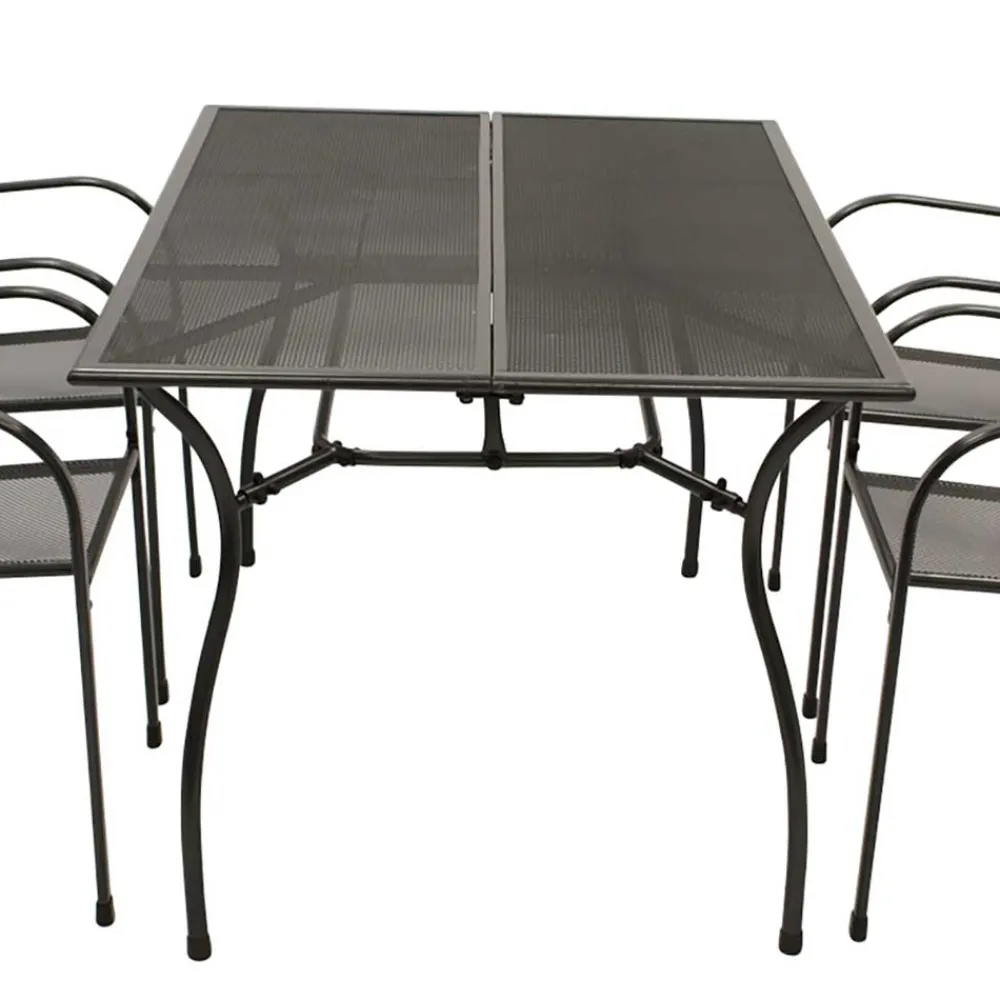 Wohnen Gartentisch & 4 Armlehnstühle - Grover (fünfteilig)