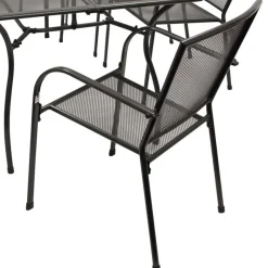 Wohnen Gartentisch & 4 Armlehnstühle - Grover (fünfteilig)