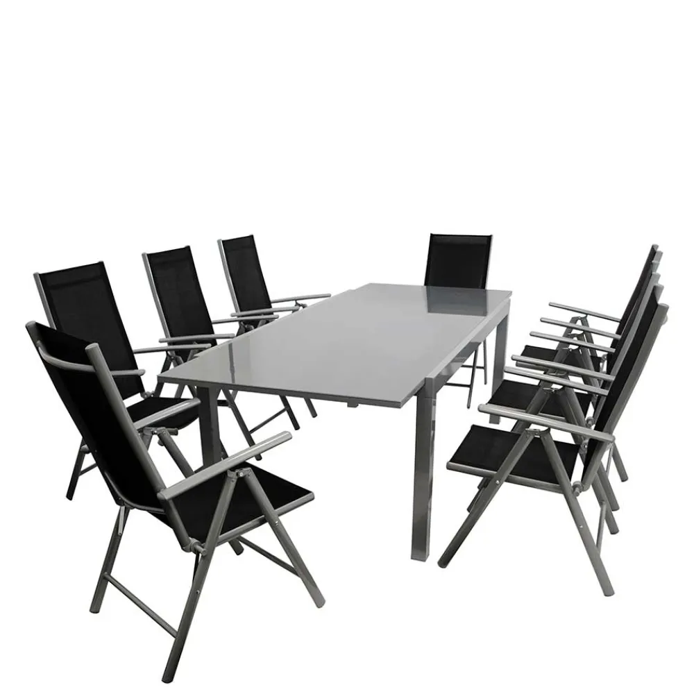 Wohnen Gartentisch & acht Klappsessel - Olividos (neunteilig)