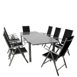 Wohnen Gartentisch & acht Klappsessel - Olividos (neunteilig)