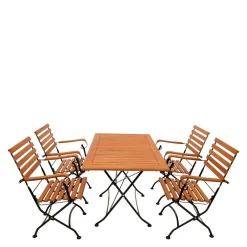Wohnen Gartentisch & Armlehnstühle klappbar - Pascarla (fünfteilig)