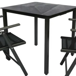 Wohnen Sitzgruppe|Balkonmöbel*Gartentisch & zwei Stühle Set - Neluna (dreiteilig)