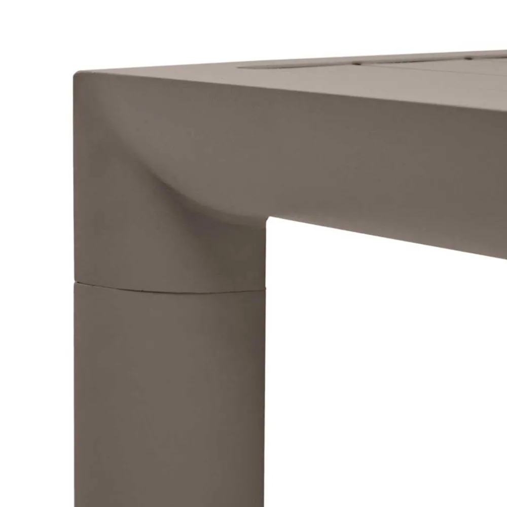 Wohnen Gartentisch aus Aluminium in Braun - Luvenico