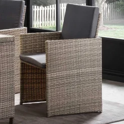 Wohnen Rattanmöbel|Balkonmöbel*Gartentisch Gruppe aus Polyrattan - Hongkong (fünfteilig)