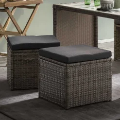 Wohnen Rattanmöbel|Balkonmöbel*Gartentisch Gruppe aus Polyrattan - Hongkong (fünfteilig)