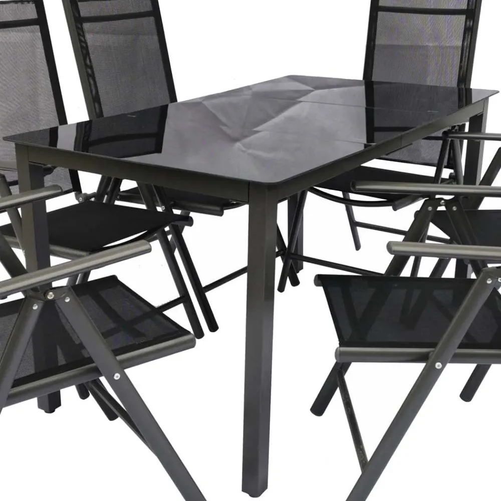 Wohnen Gartentisch Gruppe in modernem Design - Everest (siebenteilig)