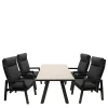 Wohnen Gartentisch Gruppe in modernem Design - Laura (fünfteilig)