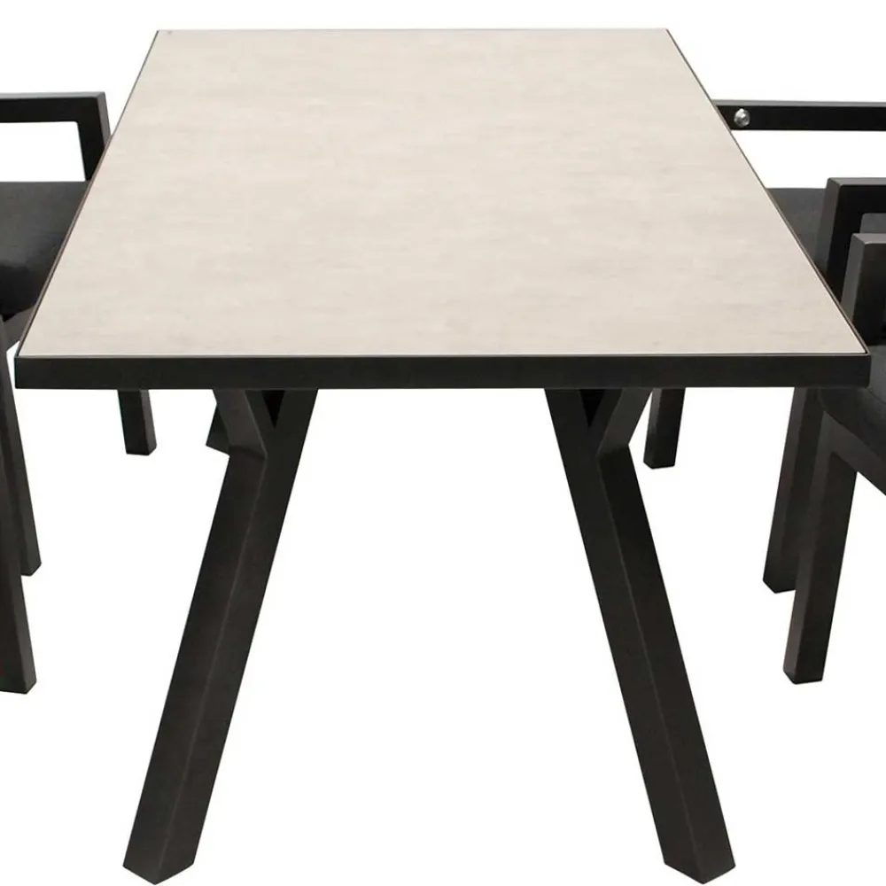 Wohnen Gartentisch Gruppe in modernem Design - Laura (fünfteilig)