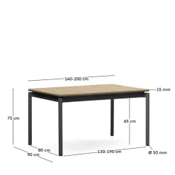Wohnen Gartentisch mit Schubladen Auszug - Barnetto