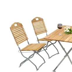 Wohnen Gartentischgruppe Marino aus Robinie massiv (fünfteilig)