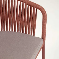 Wohnen Geflecht Armlehnenstühle in Rotbraun - Udolpho (4er Set)