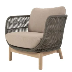 Wohnen Sessel|Rattanmöbel*Geflecht Loungesessel in Dunkelgrün - Casimiro (2er Set)