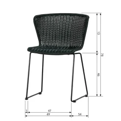 Wohnen Skandinavische Möbel*Geflechtstühle aus Kunstrattan - Spiaggi (2er Set)