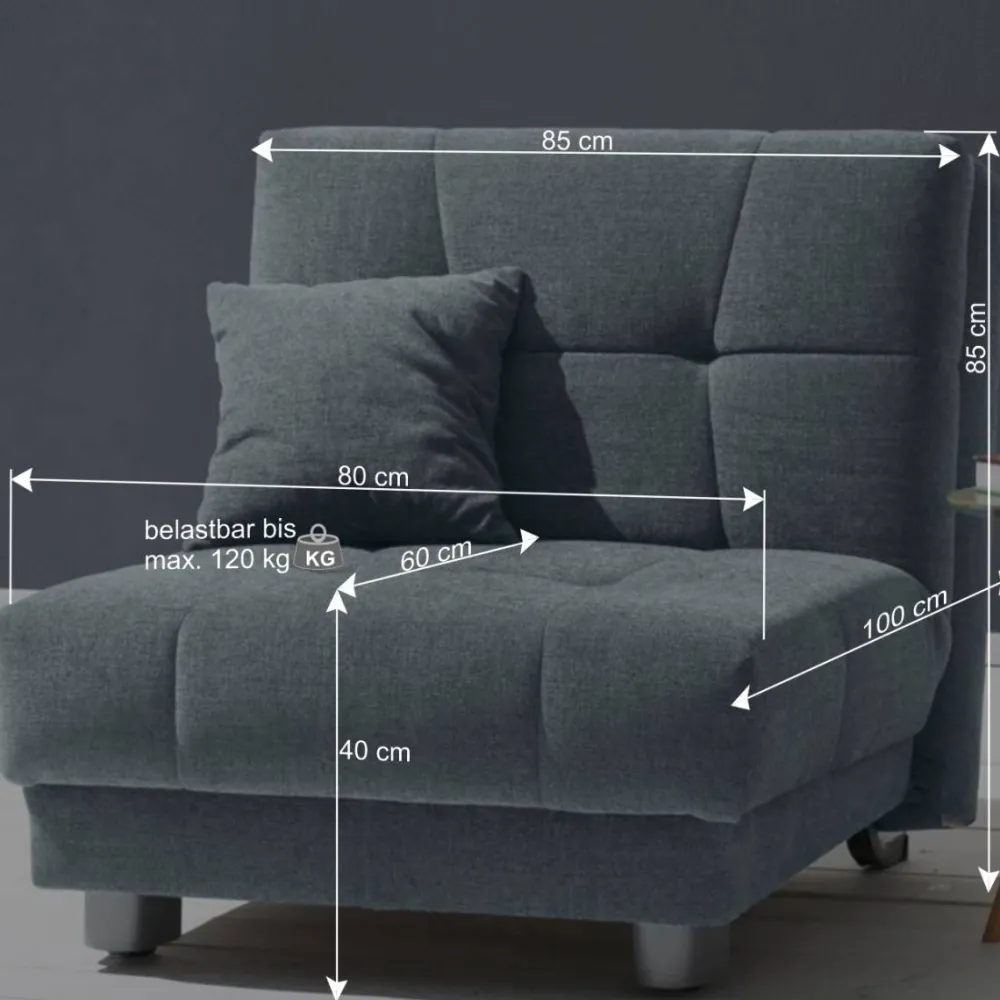 Wohnen Sofas|Sofa*Gelber Schlafsessel mit Flachgewebe Bezug - Babsy