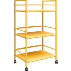 Wohnen Gelber Servierwagen mit drei Etagen - Leviada