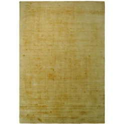 Wohnen Teppiche*Gelber Teppich handgewebt aus Viskose - Fortiguno