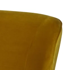 Wohnen Gelbes Samt Sofa Mid Century Ramia mit Holzbeinen in Schwarz