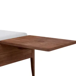 Wohnen Braune Möbel*Geöltes Bett in Braun Nussbaumholz - Rovigo