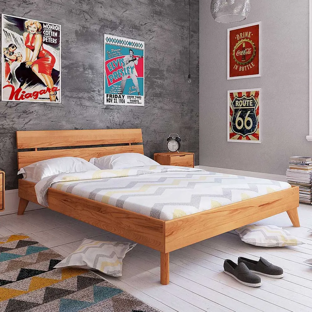 Wohnen Geöltes Massivholzbett in 8 Größen - Junola