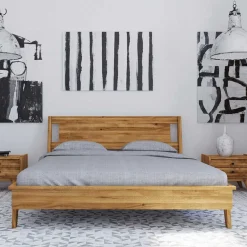 Wohnen Naturholzmöbel|Betten*Geöltes Wildeichebett mit 220 cm Länge - Hardus