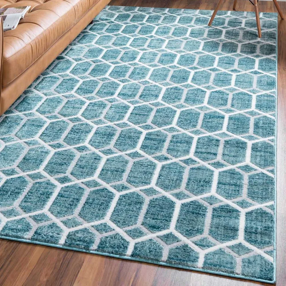 Wohnen Geometrisch gemusterter Teppich mit Kurzflor - Calencio