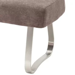 Wohnen Gepolsterte Bank in Beige Microfaser - Anguro